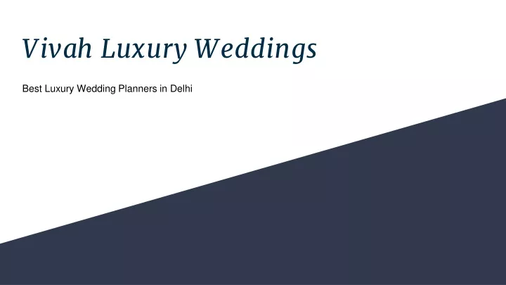 vivah luxury weddings