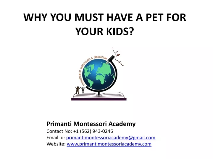 why you must have a pet for your kids
