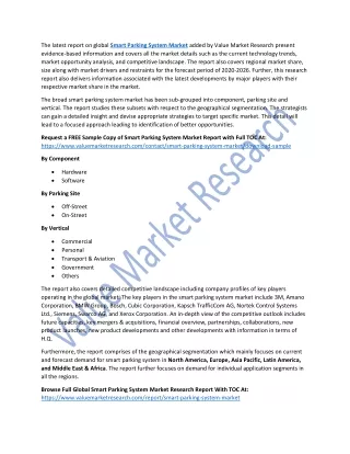 the latest report on global smart parking system
