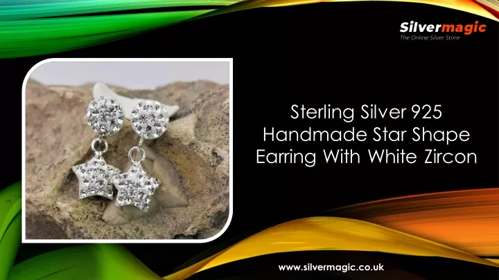 sterling silver 925 handmade star shape earring