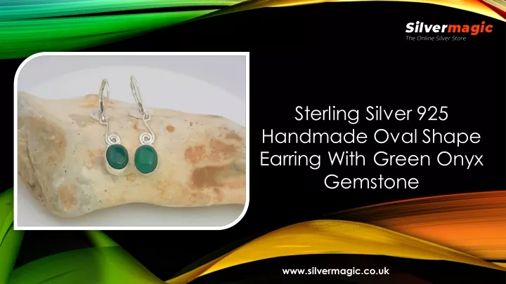 sterling silver 925 handmade oval shape earring