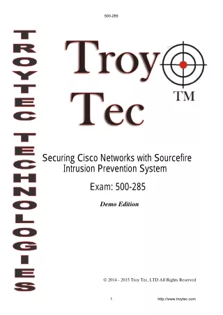 Securing Cisco Networks with Sourcefire Intrusion Prevention System 500-285 Exam Dumps