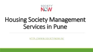 Housing Society Management Services in Pune