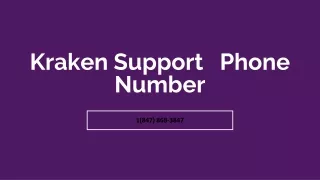 Kraken Support 【**1(847) 868-3847**】Phone Number