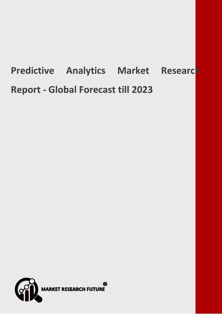 predictive analytics market research report