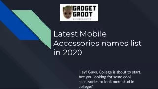 Latest Mobile Accessories names list in 2020