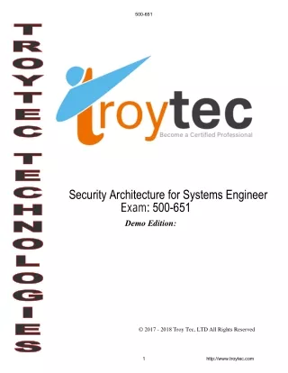 Security Architecture for Systems Engineer 500-651 Exam Dumps