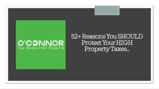 52 reasons you should protest your high property taxes
