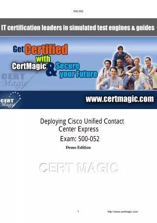 Deploying Cisco Unified Contact Center Express Exam 500-052 Pass Guarantee