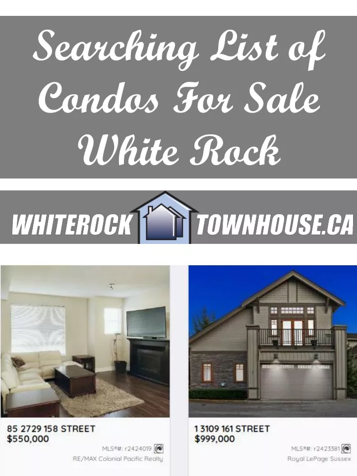 searching list of condos for sale white rock