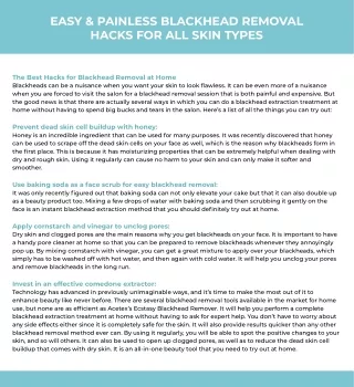 easy painless blackhead removal hacks