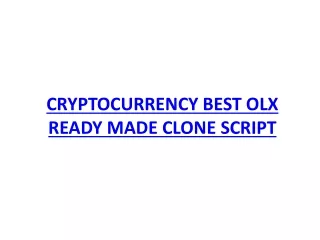 cryptocurrency best olx ready made clone script