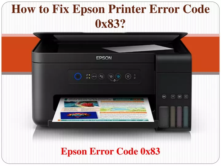 how to fix epson printer error code 0x83