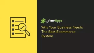 why your business needs the best ecommerce system