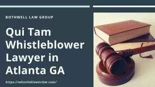 Qui Tam Whistleblower Lawyer in Atlanta GA - Bothwell Law Group