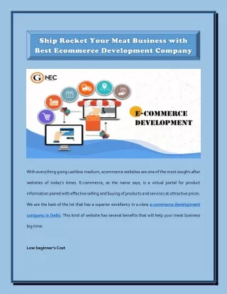 Ship Rocket Your Meat Business with Best Ecommerce Development Company