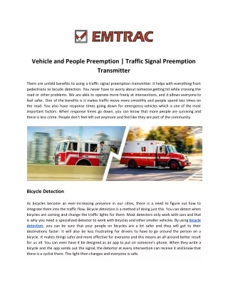 vehicle and people preemption traffic signal