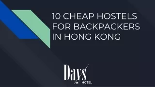 10 CHEAP HOSTELS FOR BACKPACKERS IN HONG KONG