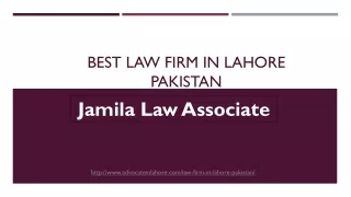 Professional law Firm in Lahore Pakistan With Best Advocate in Pakistan
