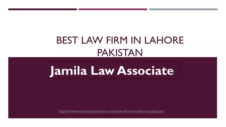 best law firm in lahore pakistan