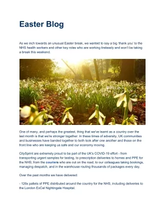Easter blog