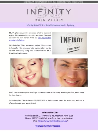 Infinity Skin Clinic - Skin Rejuvenation in Sydney