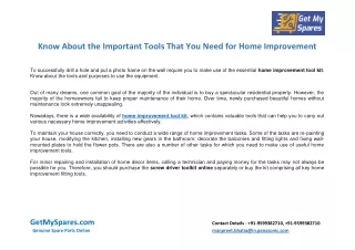 know about the important tools that you need
