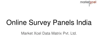 Market Xcel Online Survey Panels in India