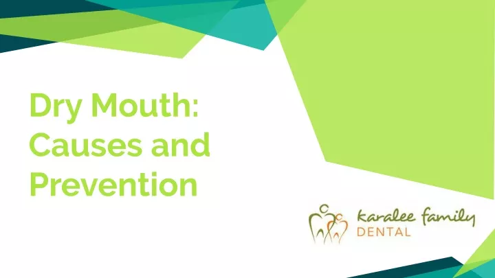 dry mouth causes and prevention