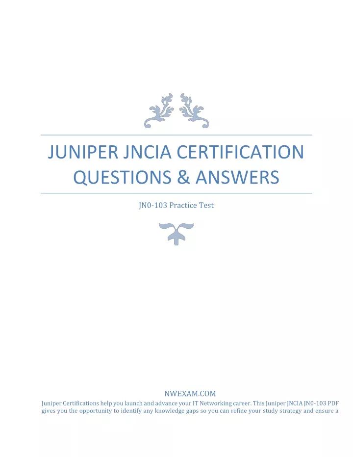 juniper jncia certification questions answers