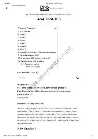 Asa grades DNB ENT Theory and OSCE Viva station - Dnbmentors.com