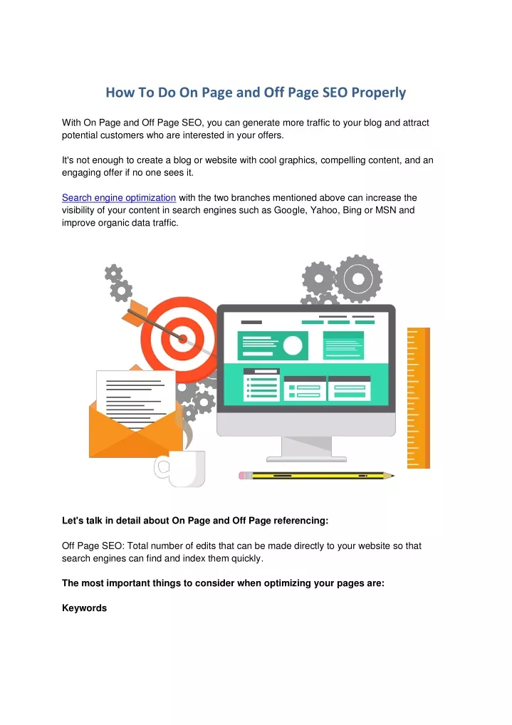 how to do on page and off page seo properly