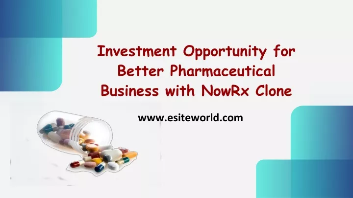 investment opportunity for better pharmaceutical