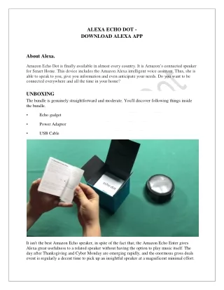 alexa echo dot download alexa app