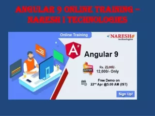 angular 9 online training naresh i technologies
