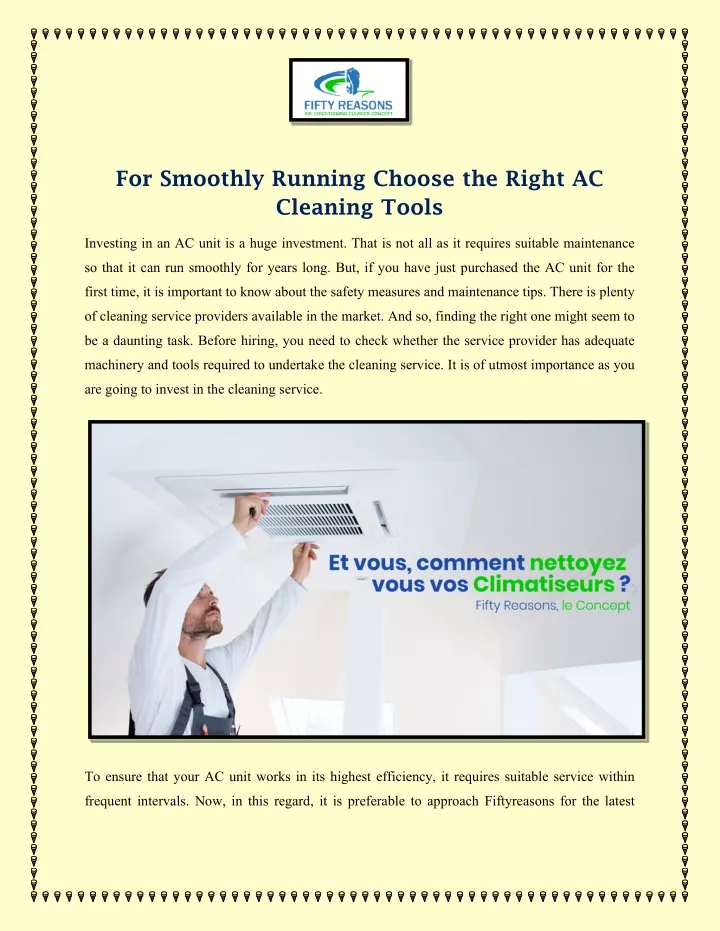 for smoothly running choose the right ac cleaning