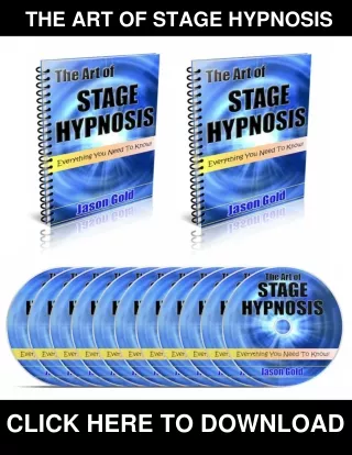 The Art of Stage Hypnosis PDF, eBook by Jason Gold