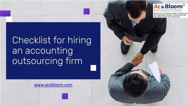 checklist for hiring an accounting outsourcing