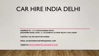 Car Hire in Delhi | Car Rental in Delhi | Car On Rent in Delhi
