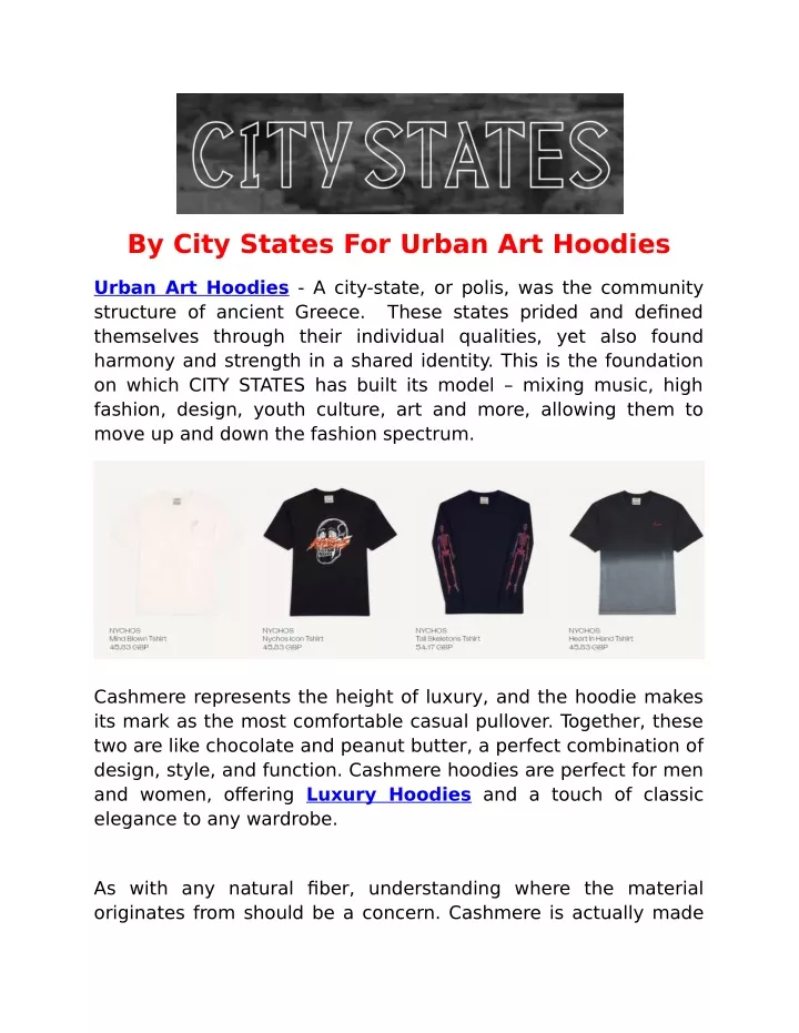 by city states for urban art hoodies