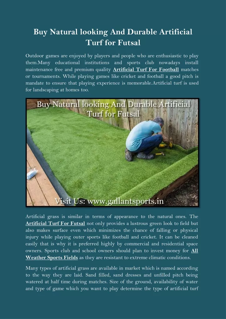 buy natural looking and durable artificial turf
