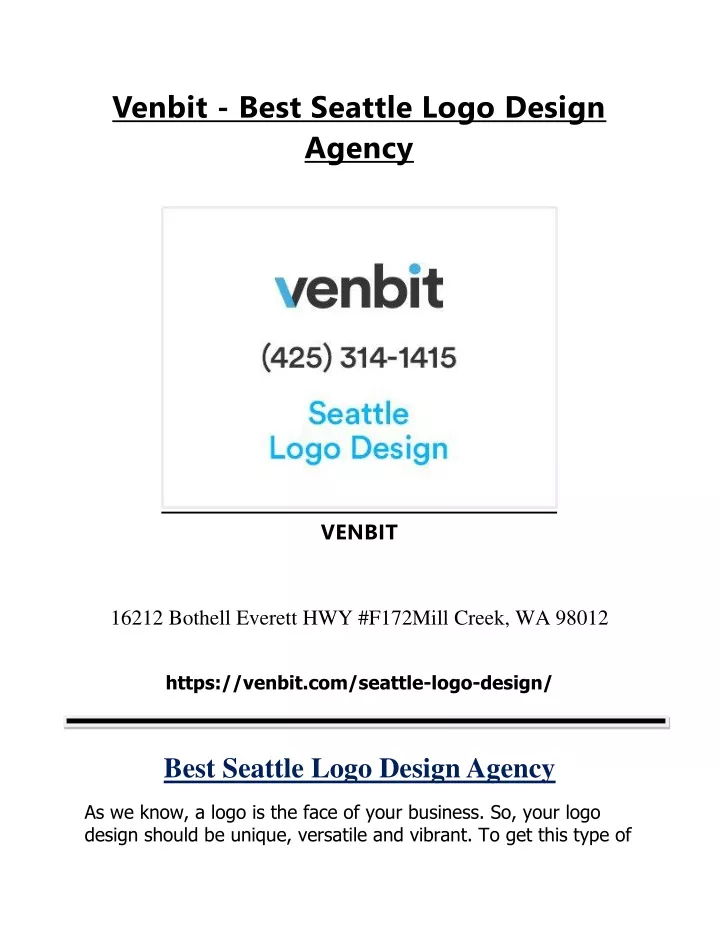 venbit best seattle logo design agency