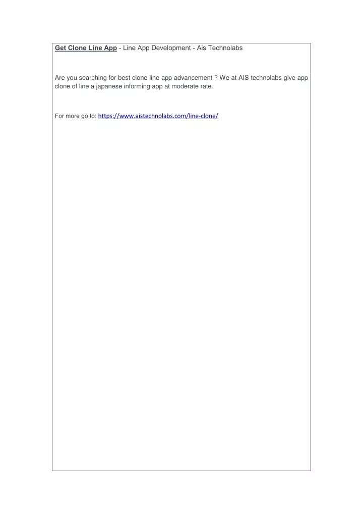 get clone line app line app development