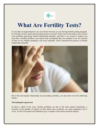 what are fertility tests