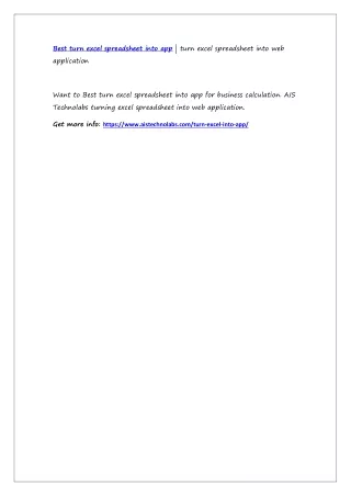 best turn excel spreadsheet into app turn excel