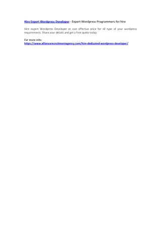 hire expert wordpress developer expert wordpress