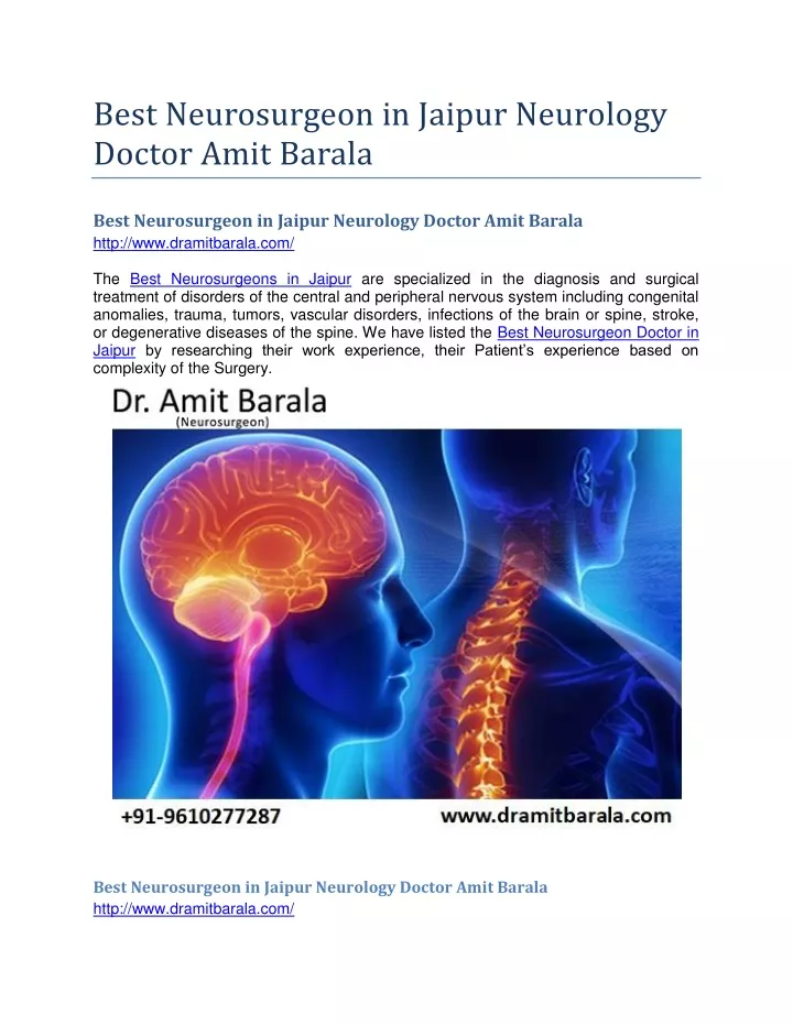 best neurosurgeon in jaipur neurology doctor amit