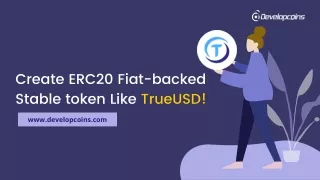 create erc20 fiat backed stable token like trueusd