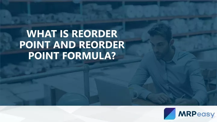 what is reorder point and reorder point formula