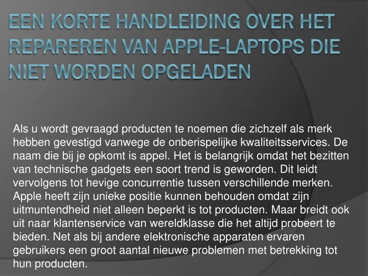 een korte handleiding over het repareren van apple laptops die niet worden opgeladen